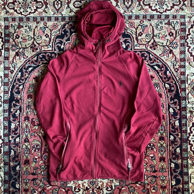 폴로 랄프로렌 버건디 후드 집업