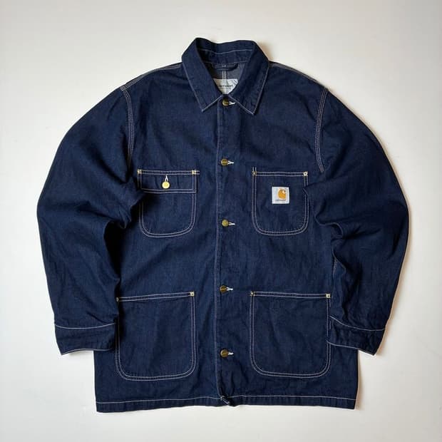 칼하트 WIP 19ss 데님 미시건 초어 자켓 PN8217