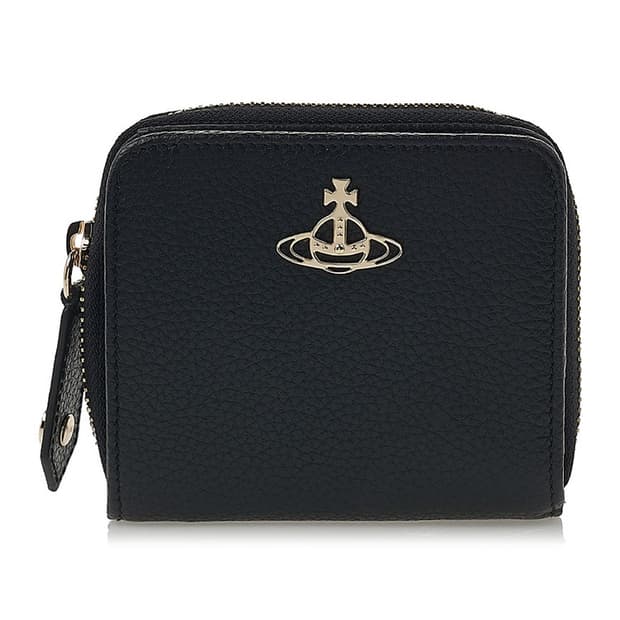 비비안웨스트우드 그레인 레더 집어라운드 반지갑