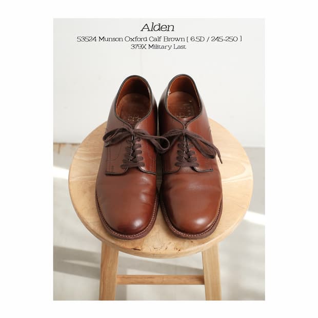 알든 53524 6.5D 먼슨 카프 브라운 밀리터리라스트 더비