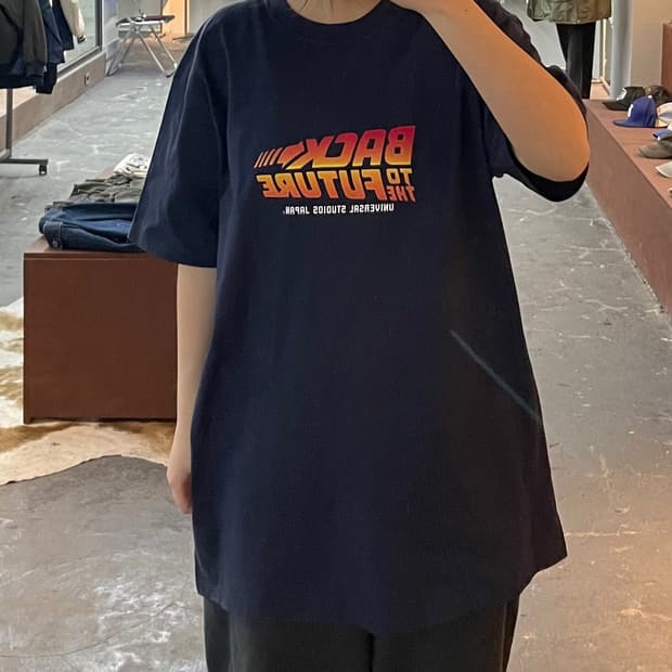 유니버셜 스튜디오 재팬 빈티지 백투더퓨쳐 그래픽 반팔 H2127