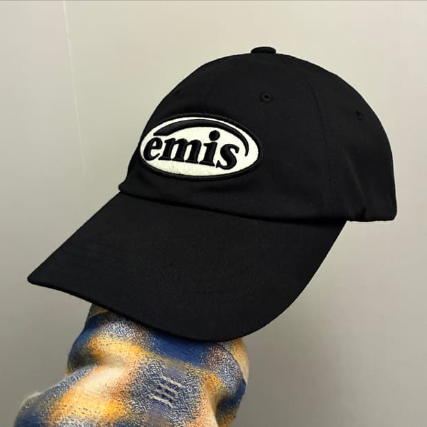 (F)emis 이미스 톤온톤 와펜 자수 볼캡 모자 블랙