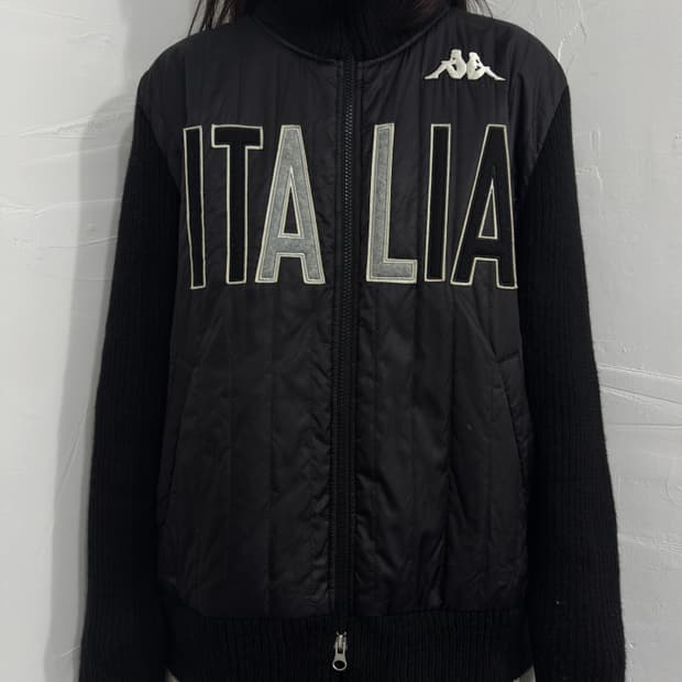 kappa italia knit detail twoway jacket