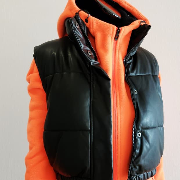 자라 가죽 베스트 