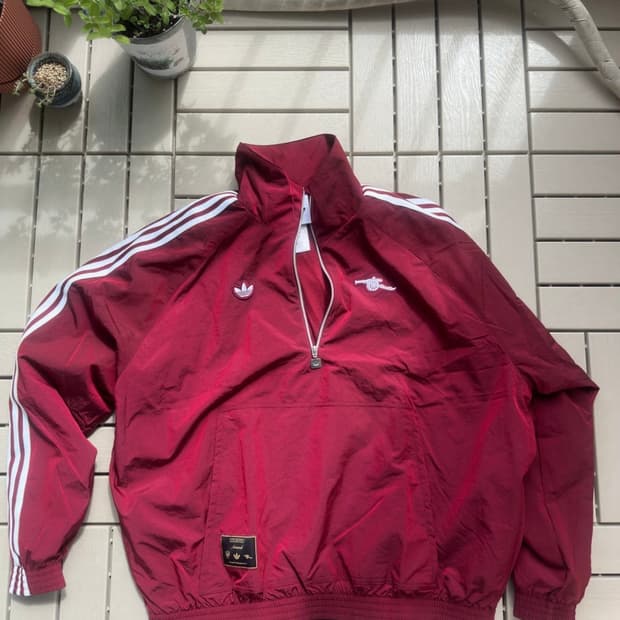 아디다스 아스날 테라스 아이콘 아노락 XL 버건디