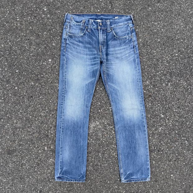 리바이스 522 슬림 스트레이트 중청 데님 (32)  