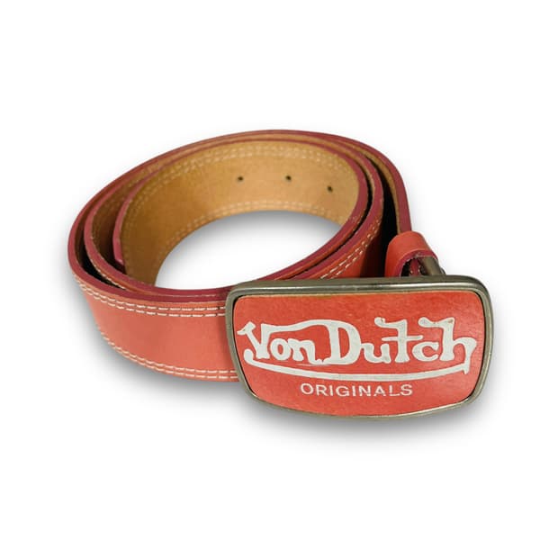 본 더치 00s 딸기우유 톤 y2k 빈티지 레더 벨트