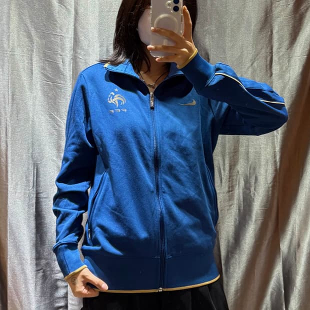 M 나이키 France 골드라인 딥블루 트랙탑