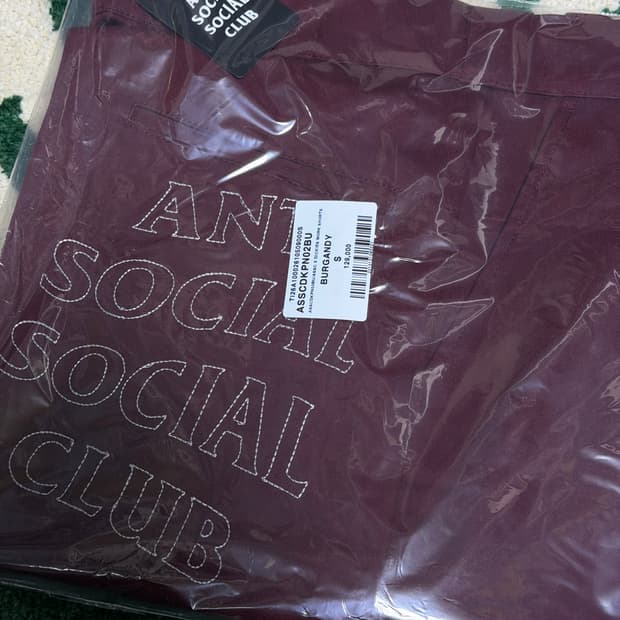 [S]디키즈 x 안티소셜소셜클럽 반바지 버건디