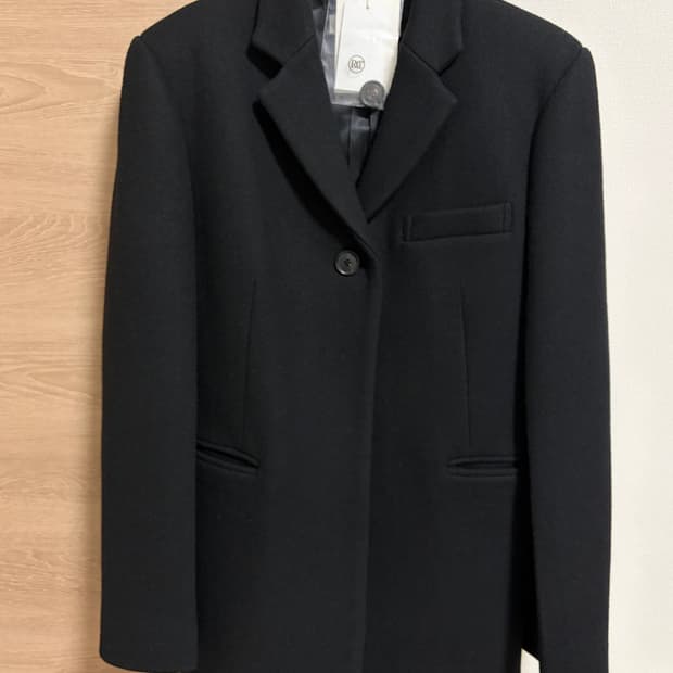 렉토[RECTO] One Button Wool Blazer (Black)