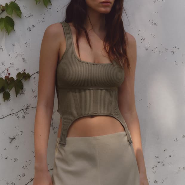 (새상품) ZARA 자라 코르셋 니트탑