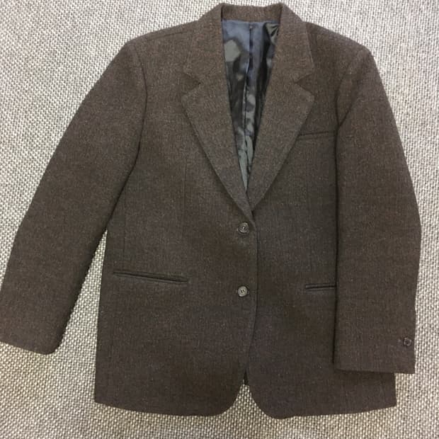 브라운 울 자켓