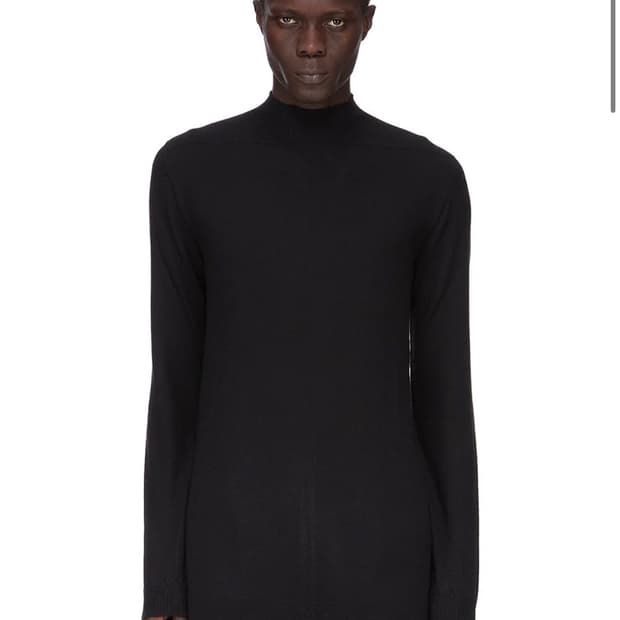 Rick Owens SS19 Cotton Mock-Neck