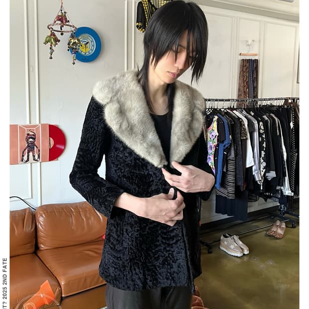 JPN Vintage Real Mink & Astrakhan Fur JK