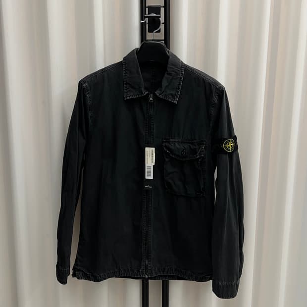 스톤아일랜드 올드이펙트 오버셔츠 블랙 (L)