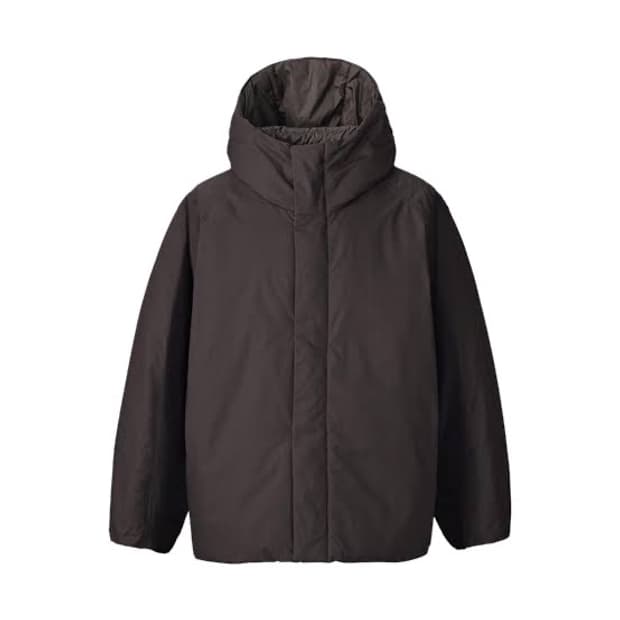 유니클로 U 퍼프테크 볼륨파카 다크브라운 XL