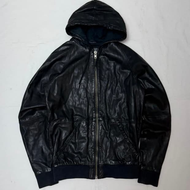 디젤 램스킨 후드 자켓