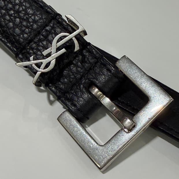 90) 생로랑 모노그램 로고 벨트 2cm