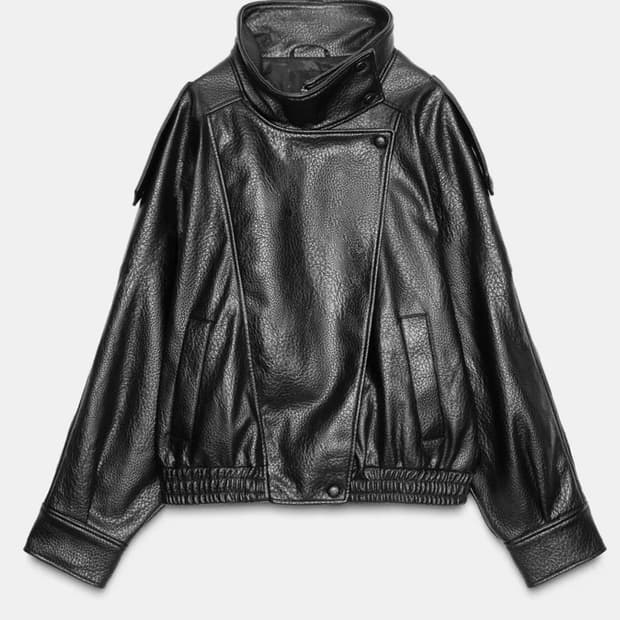 자라 페이크 레더 자켓 L 새상품