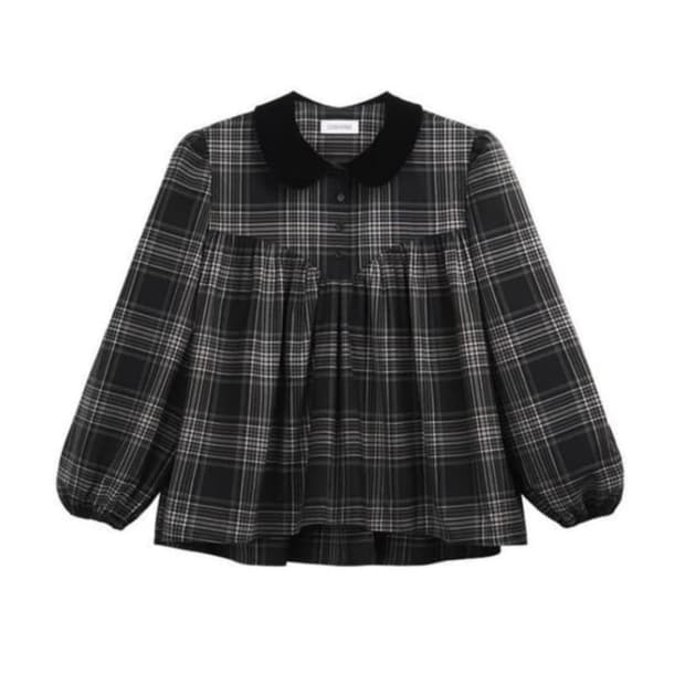 코스모스 시어링 퍼프 블라우스 구해요