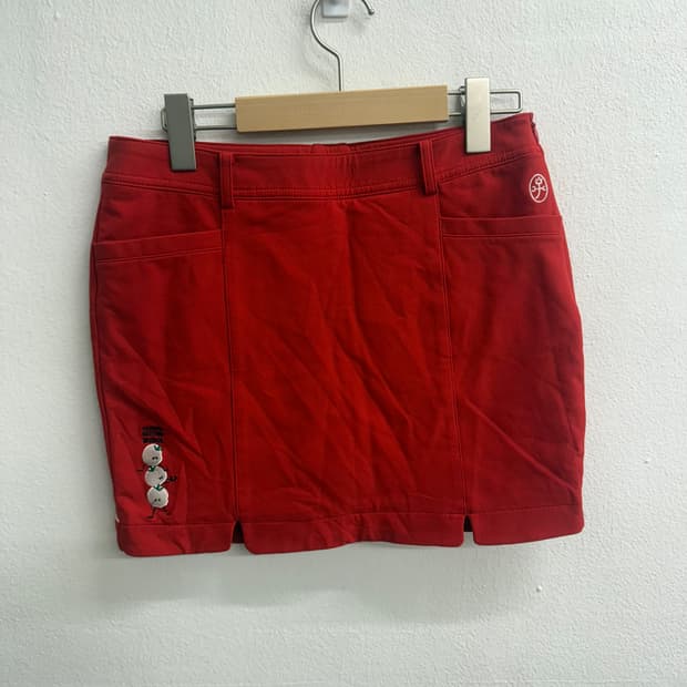 카스텔바작 레드 골프 스커트