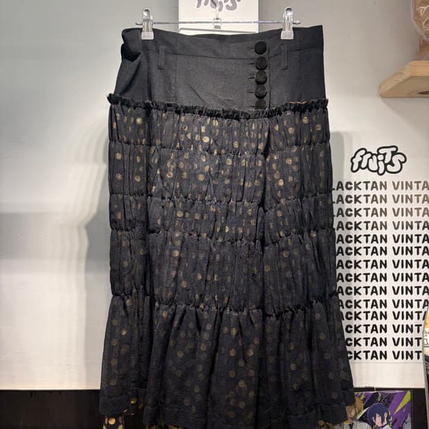 타오 꼼데가르송 프릴 도트 패턴 스커트 치마