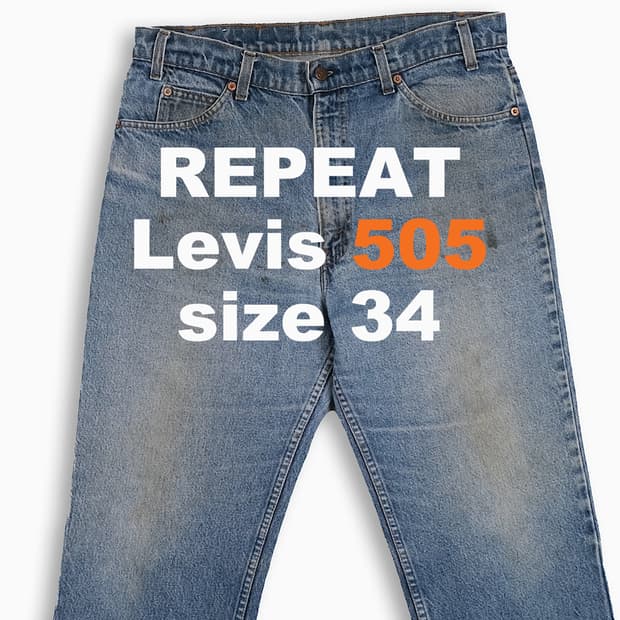 리바이스 505 오렌지탭 중청 80s USA 34인치 OR50536167