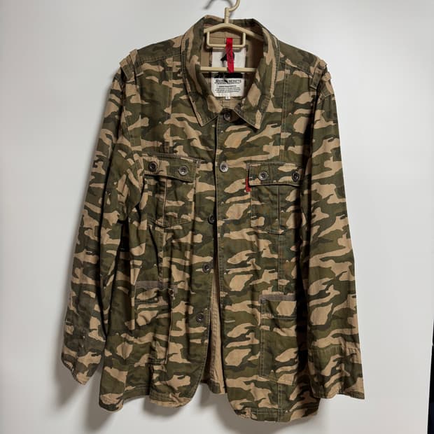 일본 RED BERETS 밀리터리 카모 셔츠 자켓 110-115