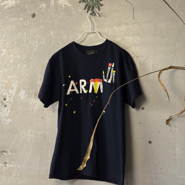 44-55 ) BEAMS ARMY Painted Tee