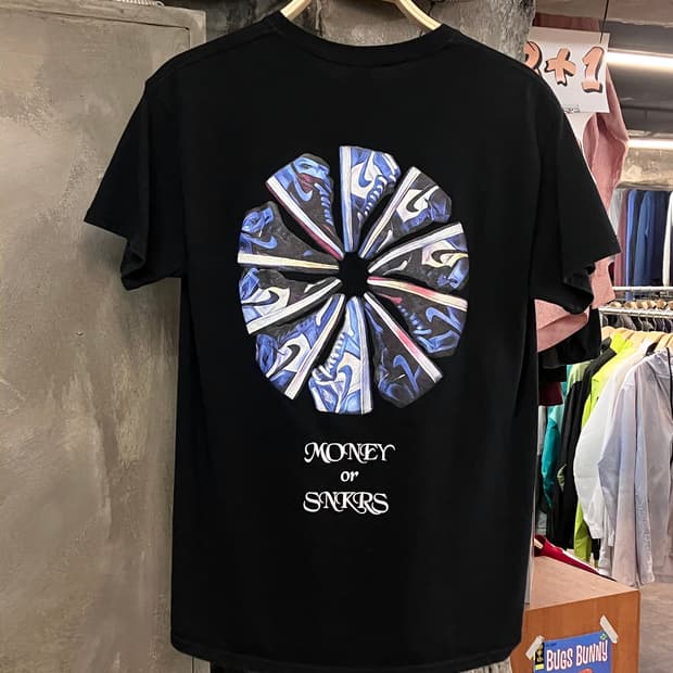 길단 반팔 티셔츠 블랙 M  #csz3184