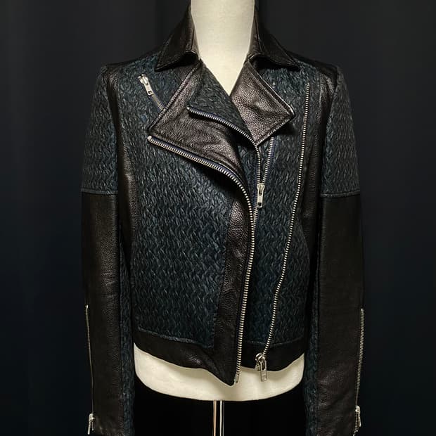 헬무트랭 더블 지퍼 양가죽 라이더 레더 자켓 아카이브 빈티지 락시크 펑크