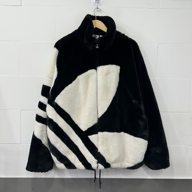 아디다스 트레포일 퍼 자켓