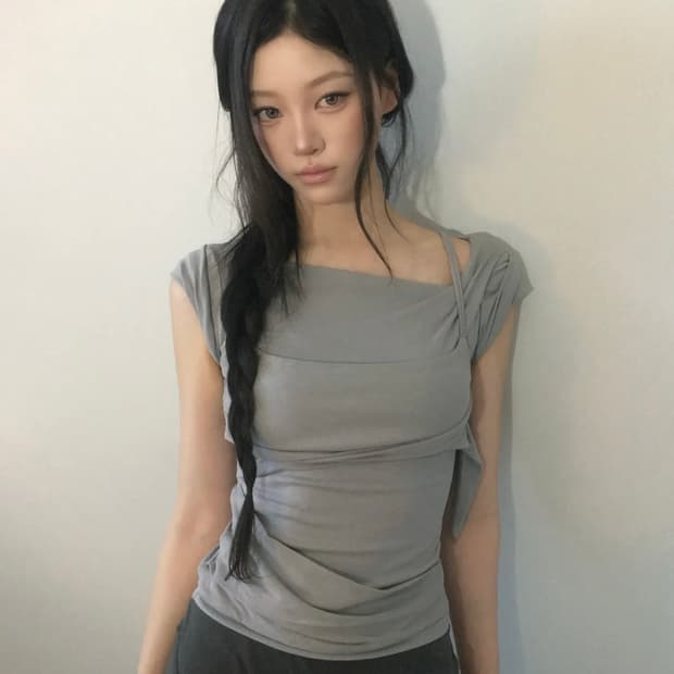 플레어업 Layered bustier T-Shirt
