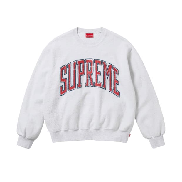 슈프림 인사이드 아웃 크루넥 애쉬 그레이 S