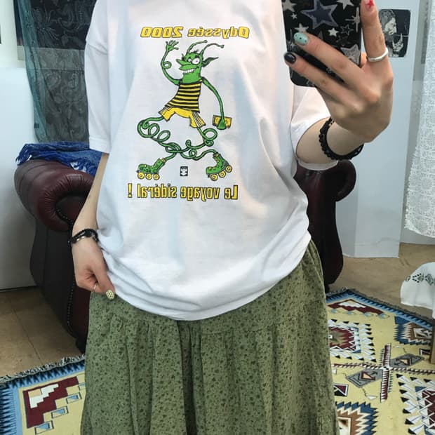 프룻오브더룸 USA 빈티지 프린팅 반팔 티 