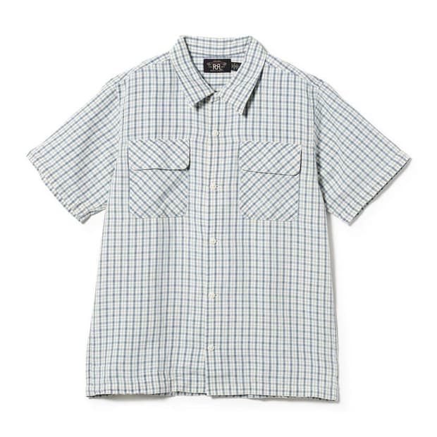 RRL 더블알엘 체크 코튼 캠프 셔츠 M