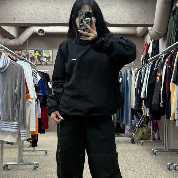 나이키 나일론 웜업 블랙 S177