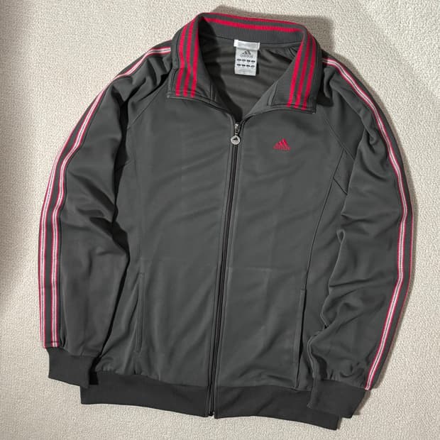 아디다스 재팬 y2k 그레이핑크 스포티 회핑 져지