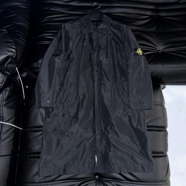 스톤 블랙 마이크로 렙스 롱 재킷 ( 봄 가을ss )