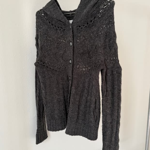 빈티지 후디 가디건 