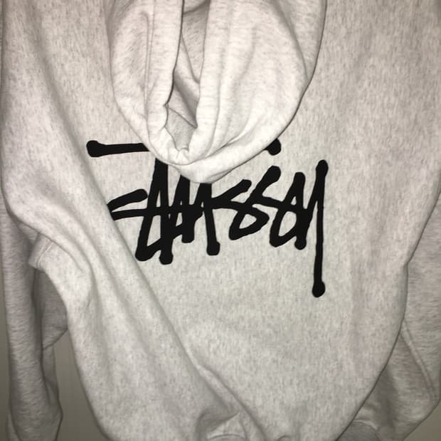 스투시 기모 멜란지 후드티