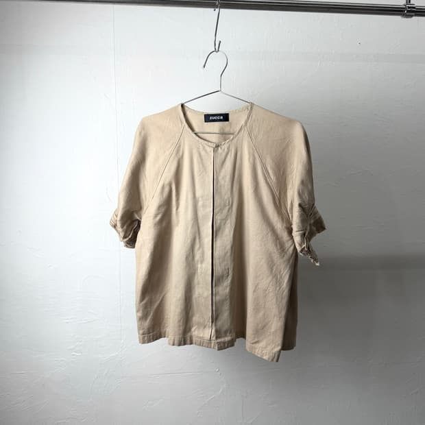 Zucca 러플 반팔 셔츠