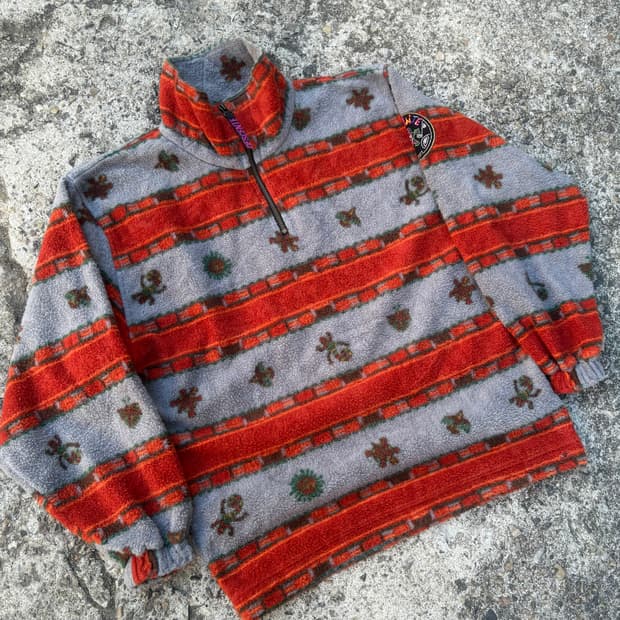 90s Descente 플리스 하프집업 🦎