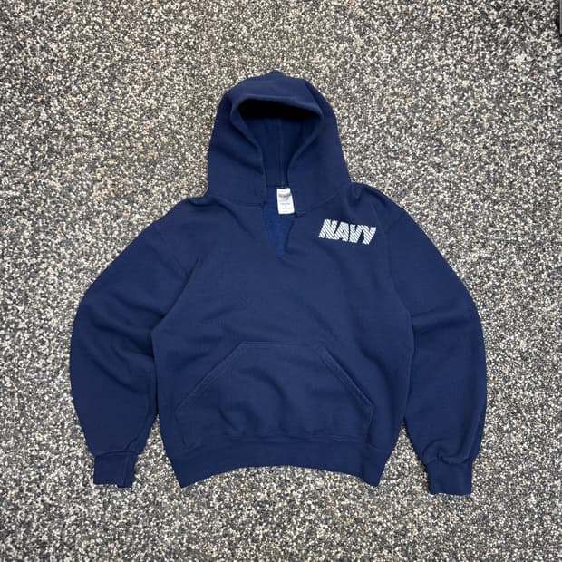 90s Soffe US Navy 미 해군 스웻 후드티 made in US
