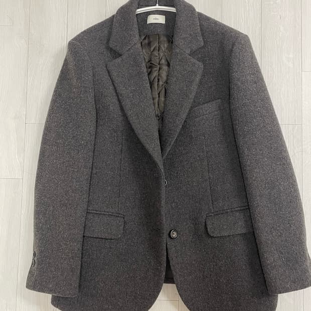 울 코트자켓 브라운