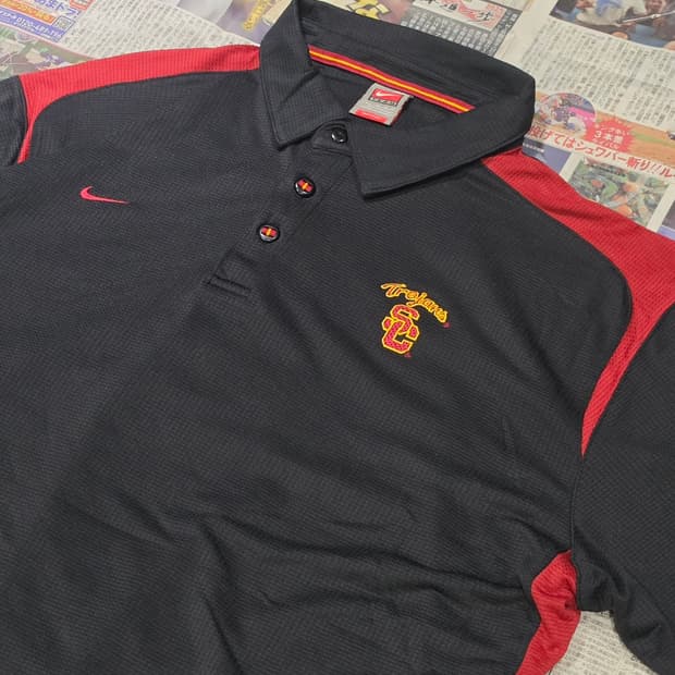 00's NIKE 'USC 트로전스' PK반팔 XL