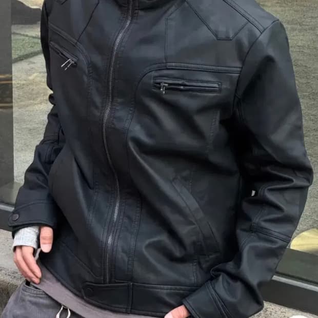 빈티지 레더자켓 블랙