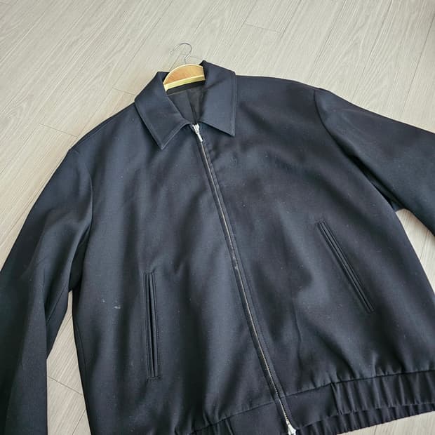 남성 드로우핏 울 혼방 블루종 L사이즈