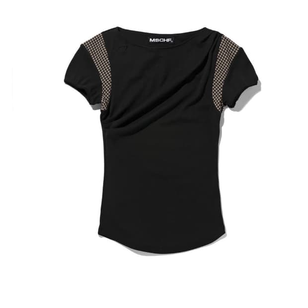 미스치프 cowl check block top m