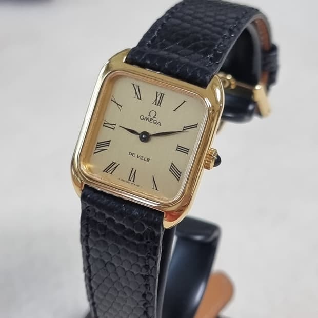 [OMEGA] 오메가 드빌 샴페인 골드 로만 인덱스 다이얼 수동 남여공용